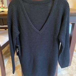 Lulu’s Black Sweater Dress